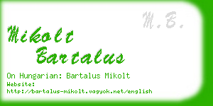mikolt bartalus business card